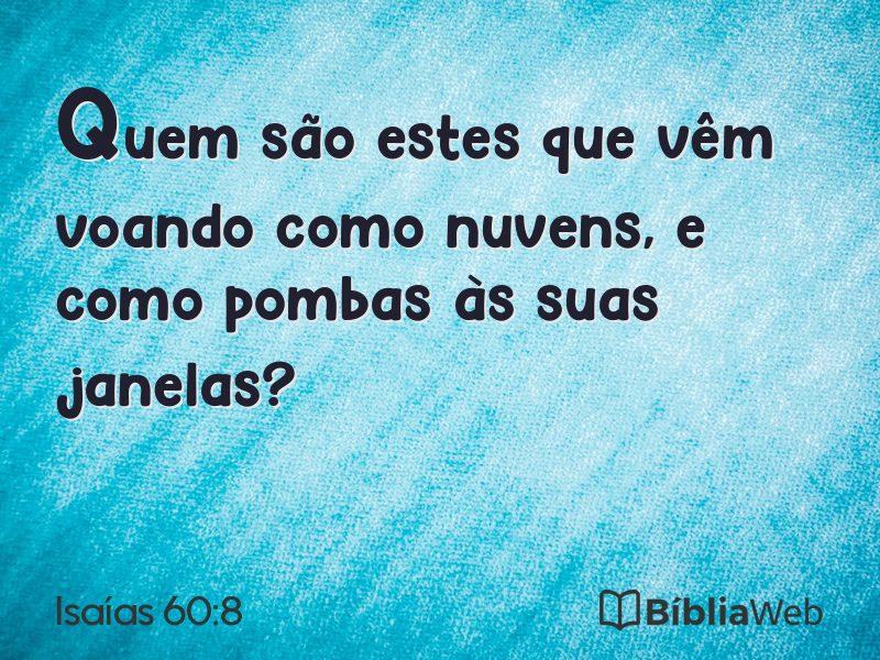 Isaías 60:8 em imagem para compartilhar