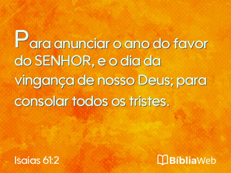 Isaías 61:2 em imagem para compartilhar