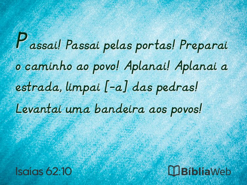 Isaías 62:10 em imagem para compartilhar