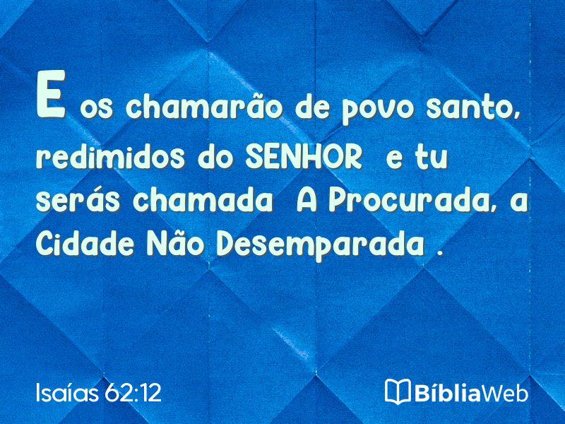 Isaías 62:12 em imagem para compartilhar