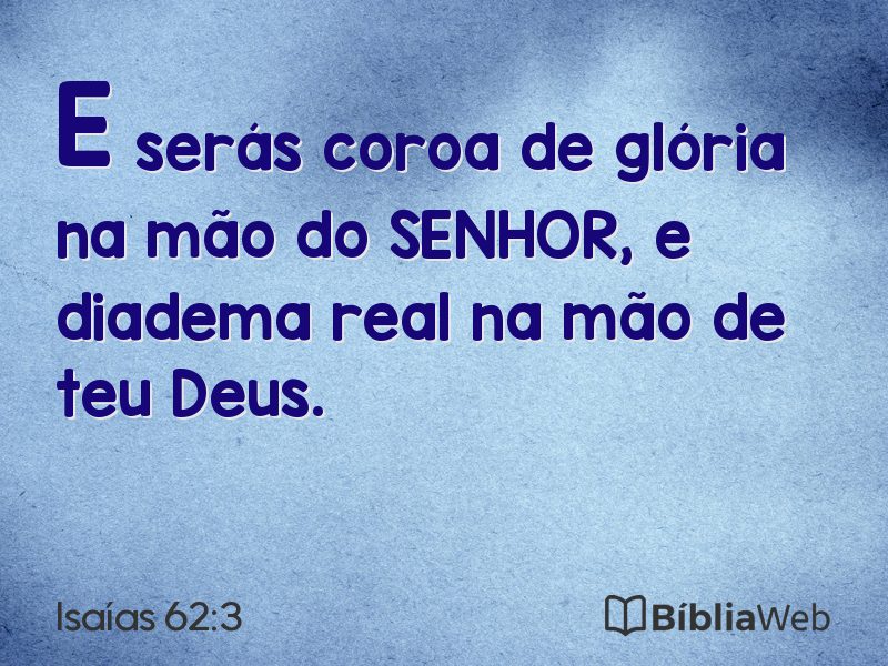 Isaías 62:3 em imagem para compartilhar