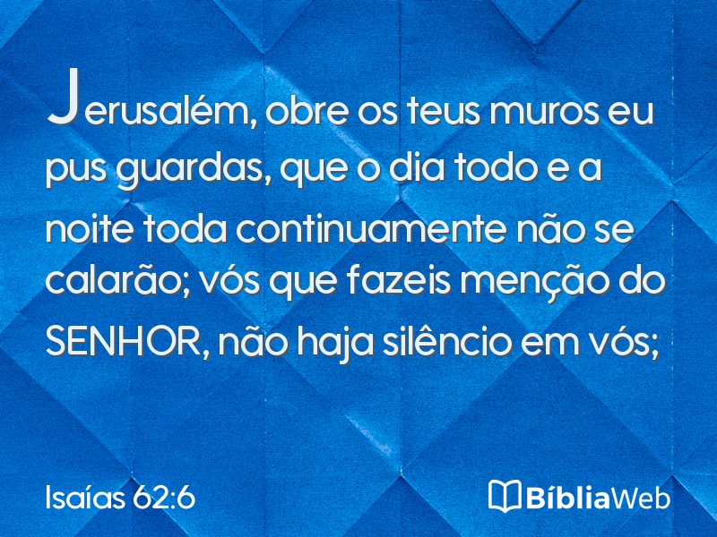 Isaías 62:6 em imagem para compartilhar
