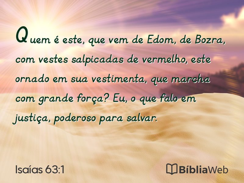 Isaías 63:1 em imagem para compartilhar