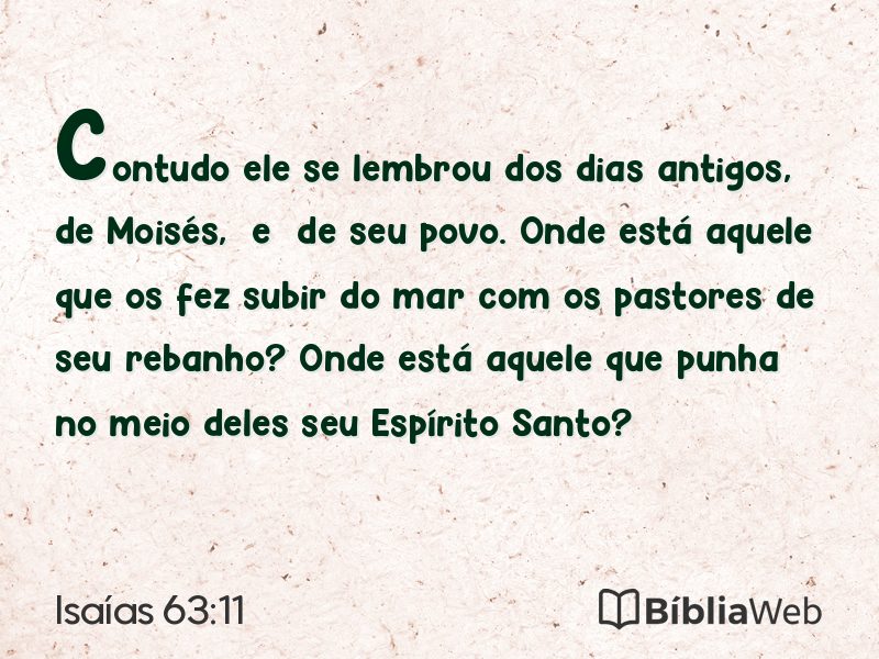 Isaías 63:11 em imagem para compartilhar