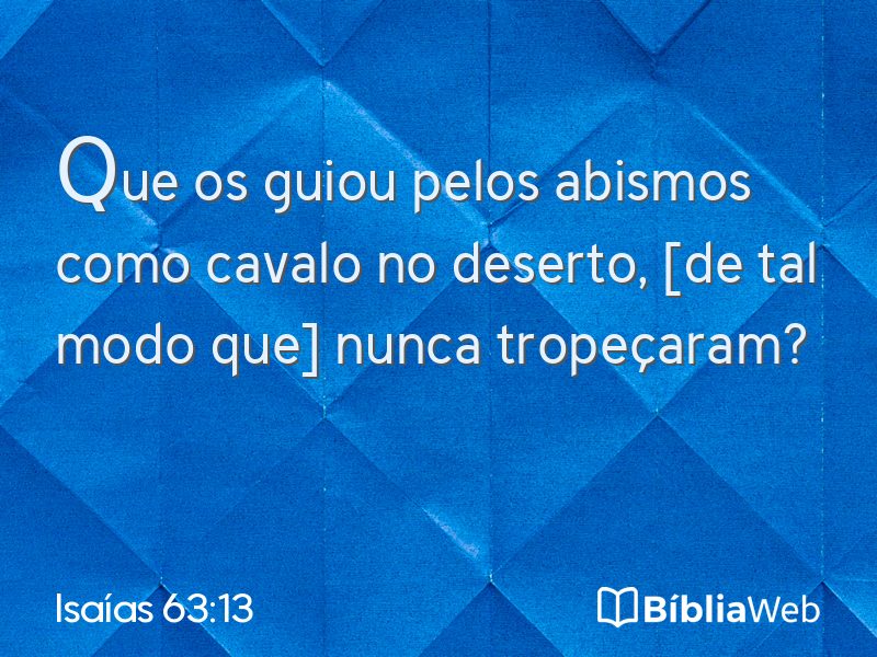 Isaías 63:13 em imagem para compartilhar