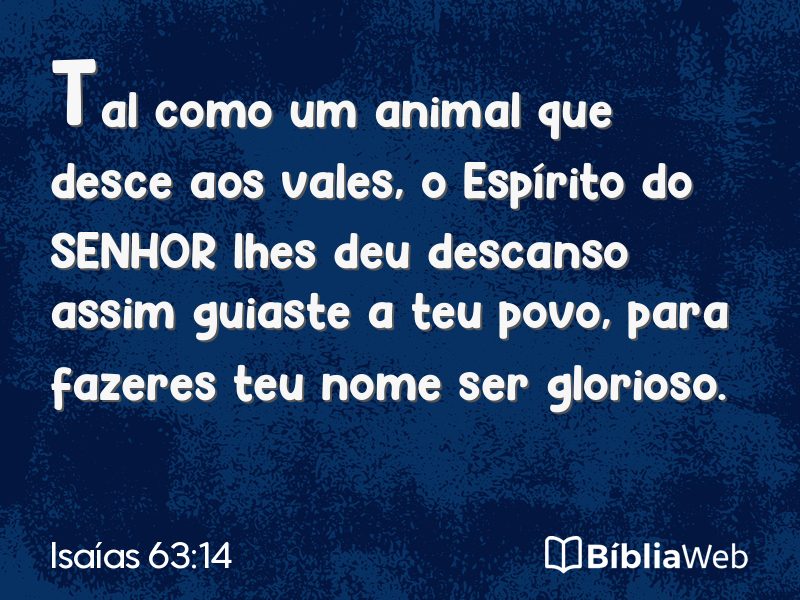 Isaías 63:14 em imagem para compartilhar