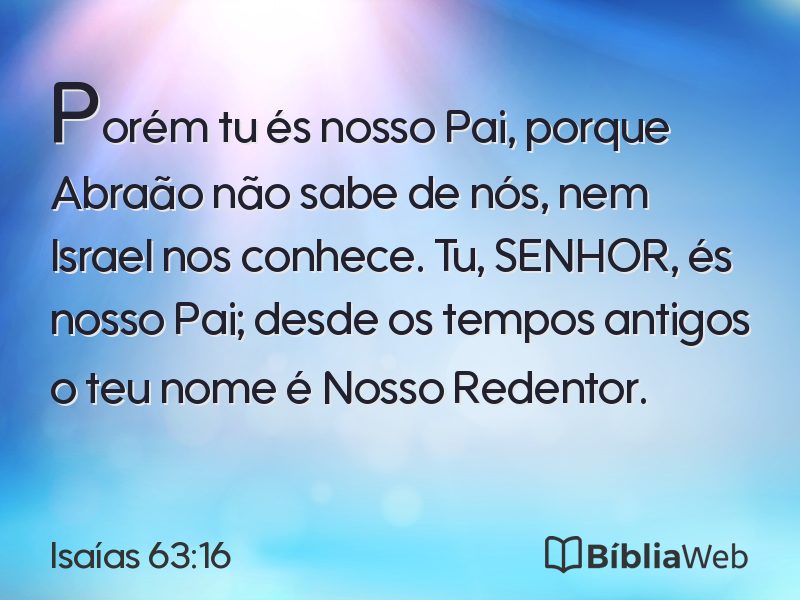 Isaías 63:16 em imagem para compartilhar