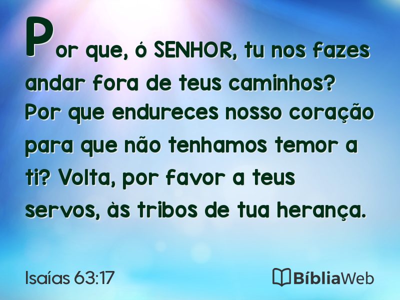 Isaías 63:17 em imagem para compartilhar