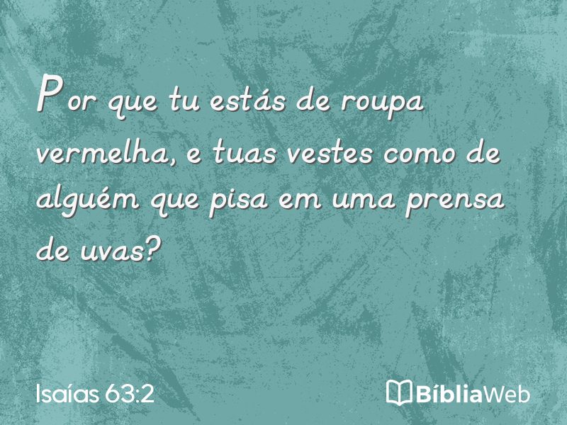 Isaías 63:2 em imagem para compartilhar