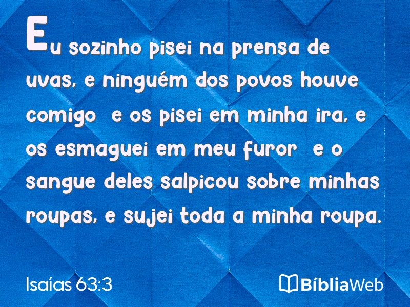Isaías 63:3 em imagem para compartilhar