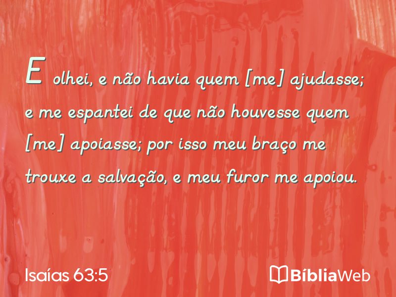 Isaías 63:5 em imagem para compartilhar