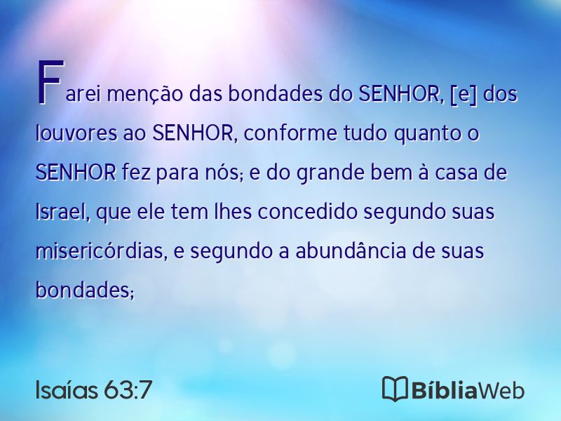 Isaías 63:7 em imagem para compartilhar