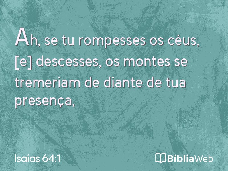 Isaías 64:1 em imagem para compartilhar