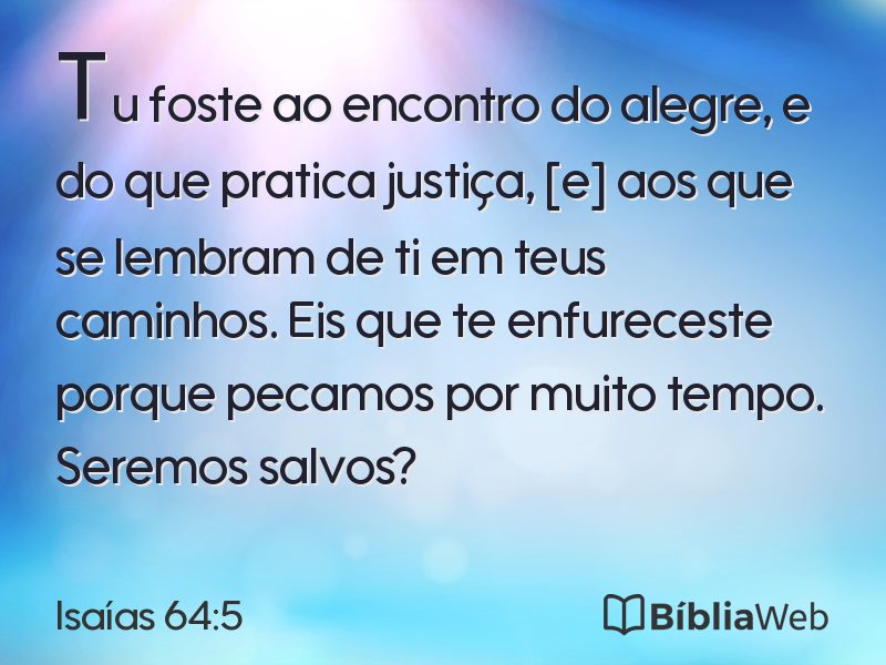 Isaías 64:5 em imagem para compartilhar