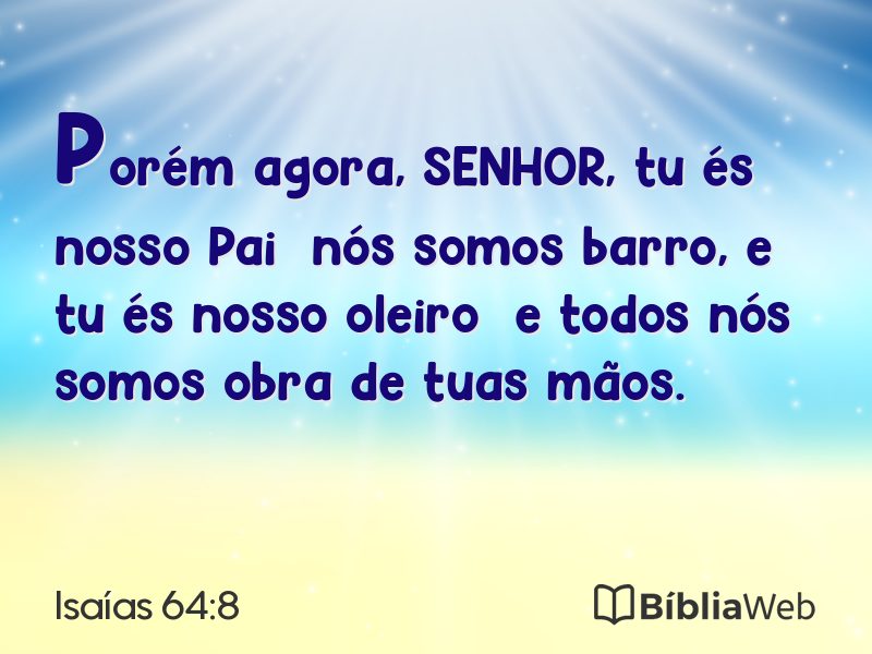 Isaías 64:8 em imagem para compartilhar