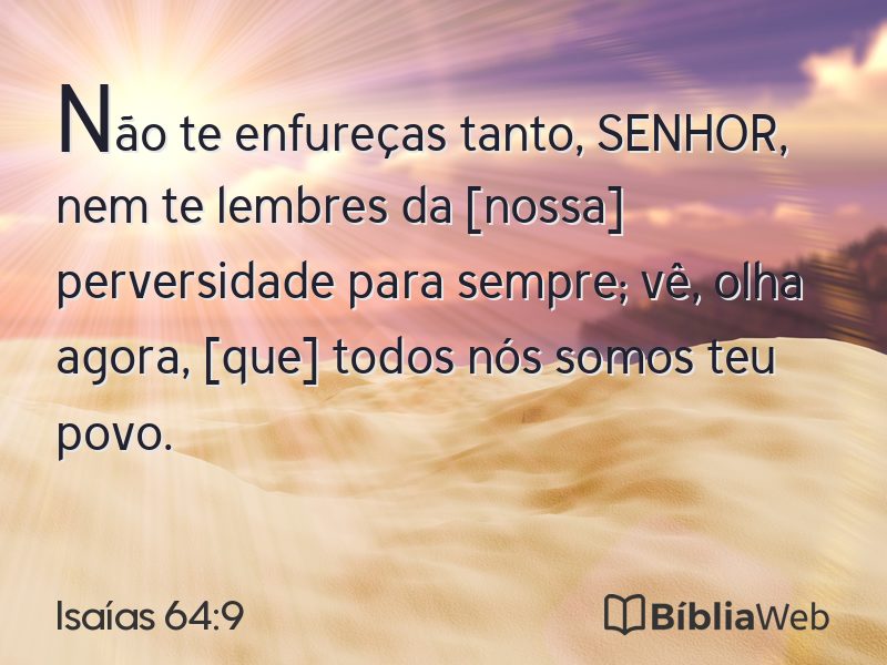 Isaías 64:9 em imagem para compartilhar