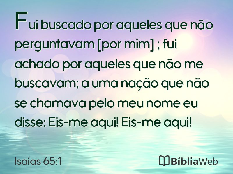 Isaías 65:1 em imagem para compartilhar