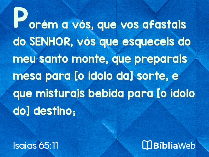 Isaías 65:11 em imagem para compartilhar