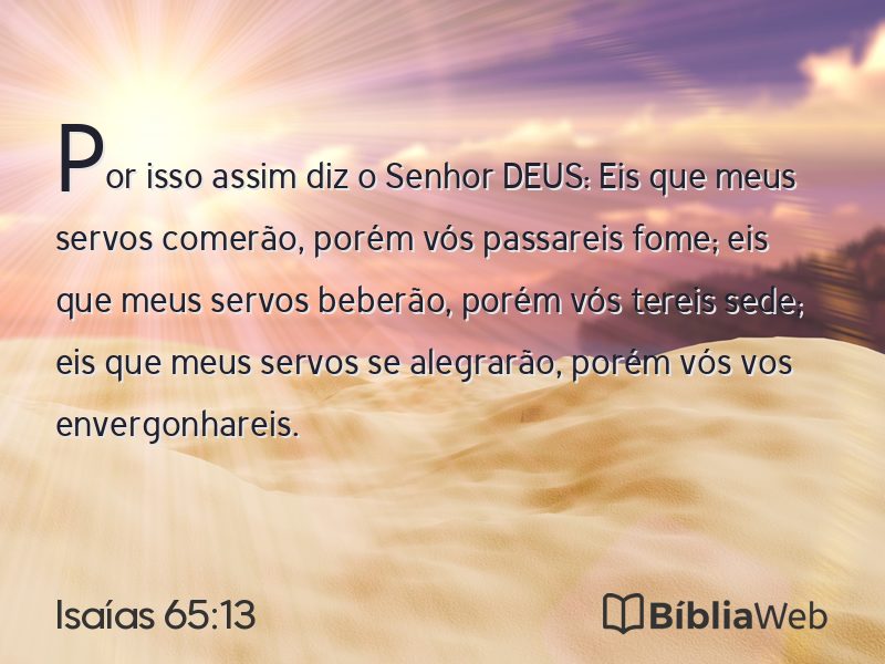 Isaías 65:13 em imagem para compartilhar