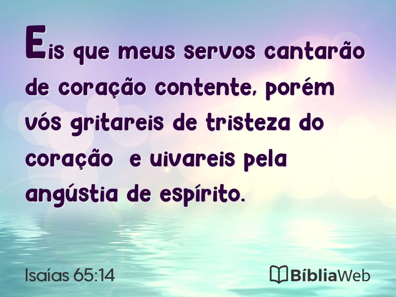 Isaías 65:14 em imagem para compartilhar