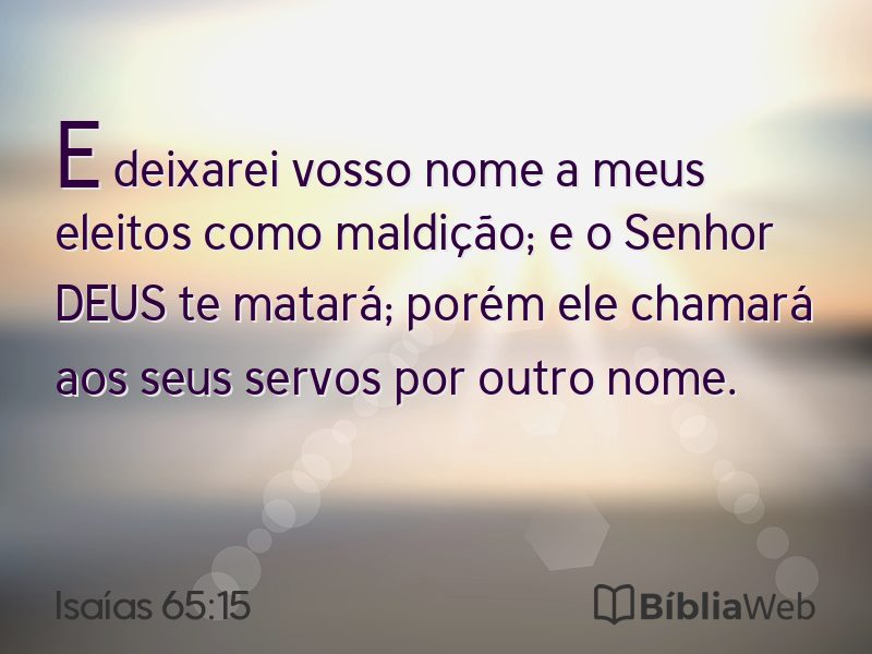 Isaías 65:15 em imagem para compartilhar