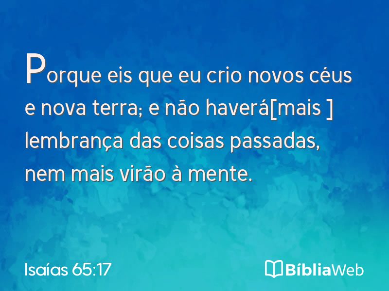 Isaías 65:17 em imagem para compartilhar