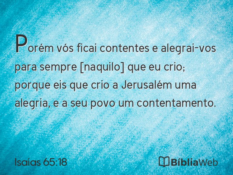 Isaías 65:18 em imagem para compartilhar
