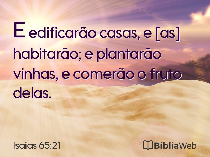 Isaías 65:21 em imagem para compartilhar
