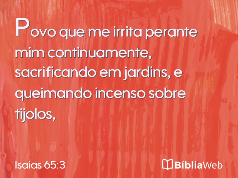 Isaías 65:3 em imagem para compartilhar