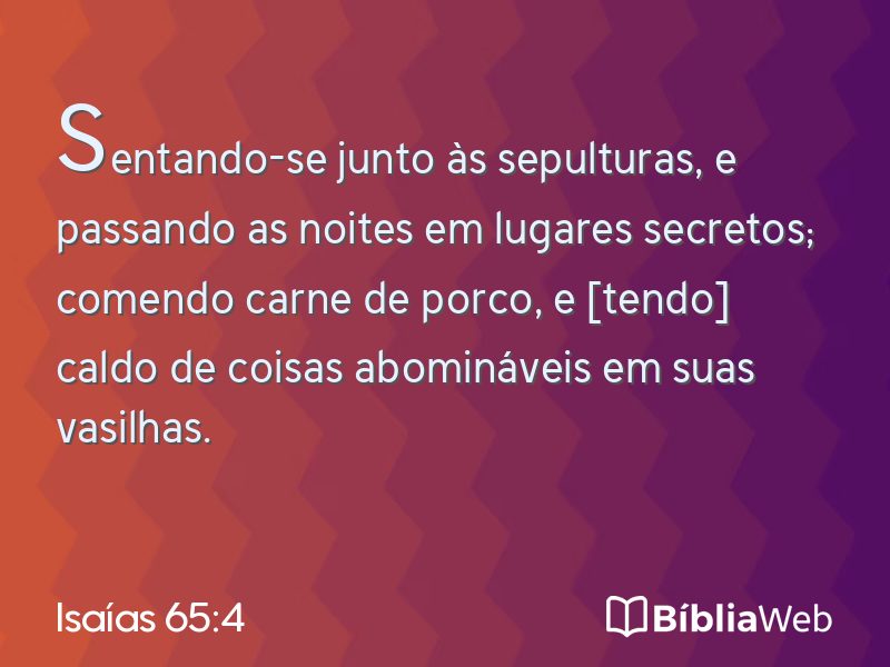 Isaías 65:4 em imagem para compartilhar