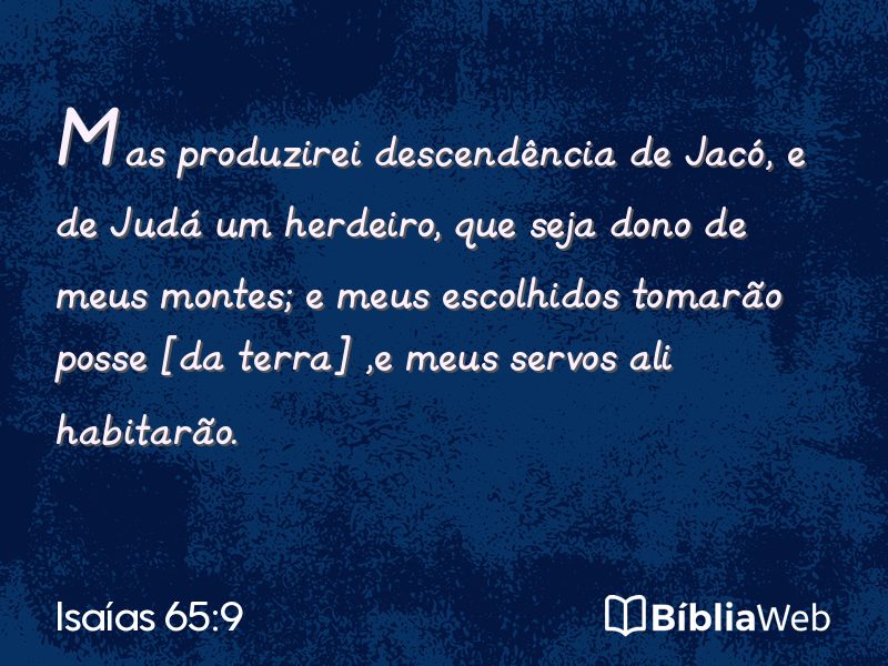 Isaías 65:9 em imagem para compartilhar
