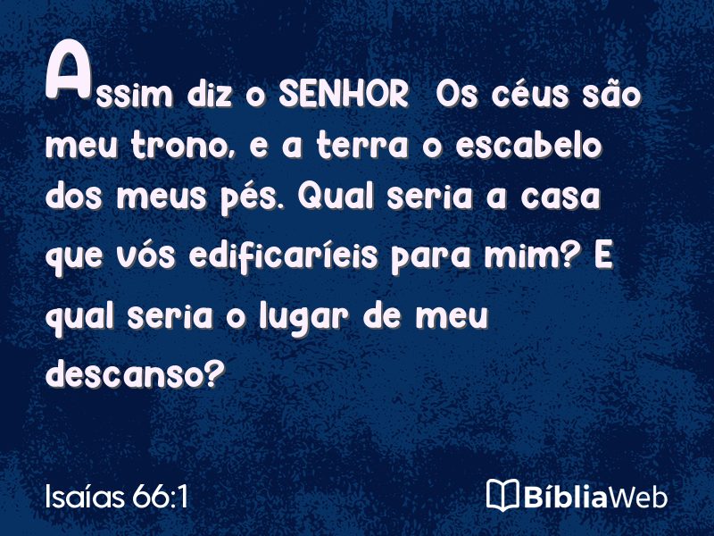 Isaías 66:1 em imagem para compartilhar