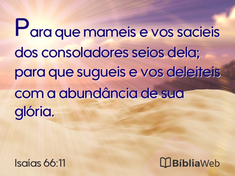 Isaías 66:11 em imagem para compartilhar