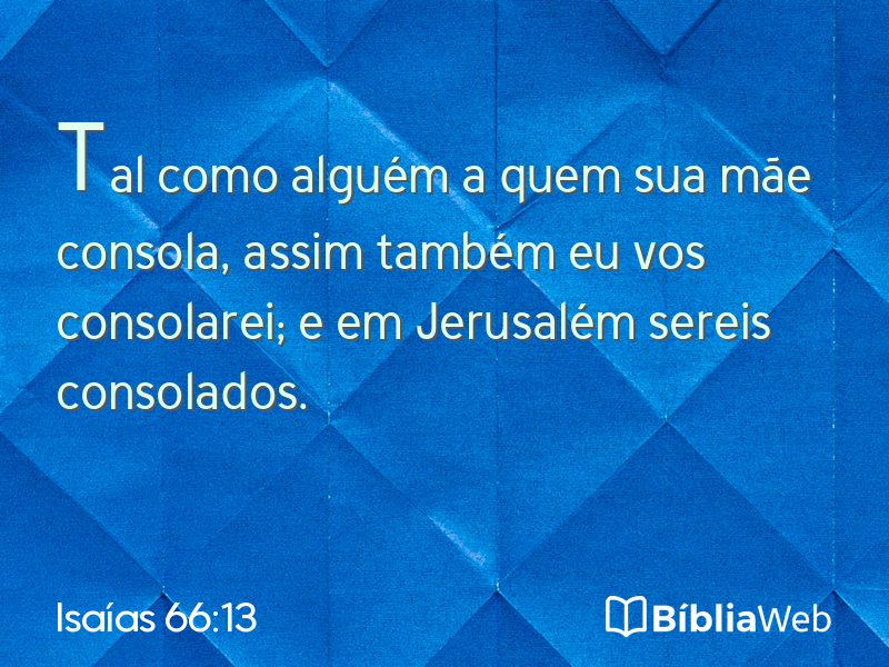 Isaías 66:13 em imagem para compartilhar