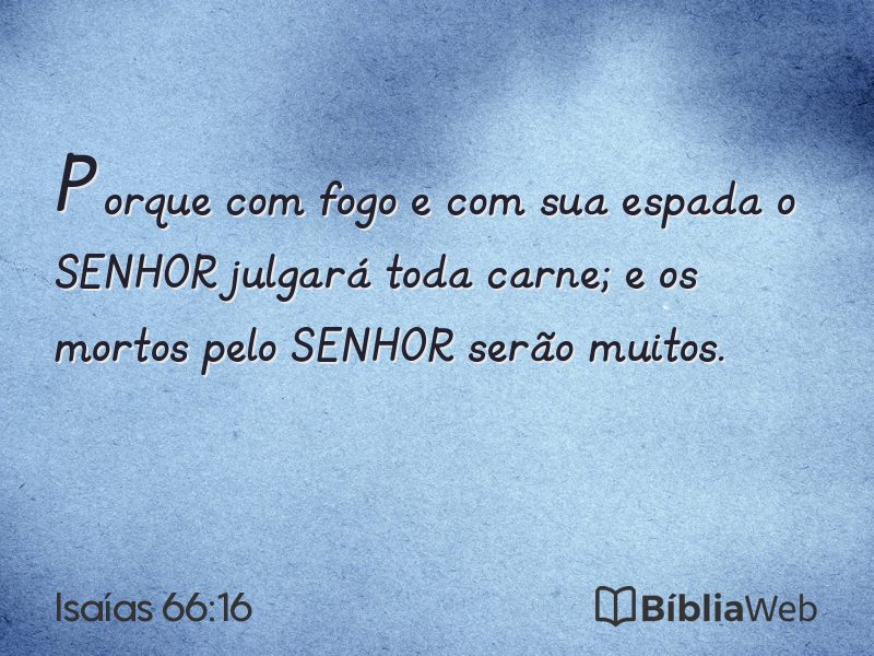 Isaías 66:16 em imagem para compartilhar