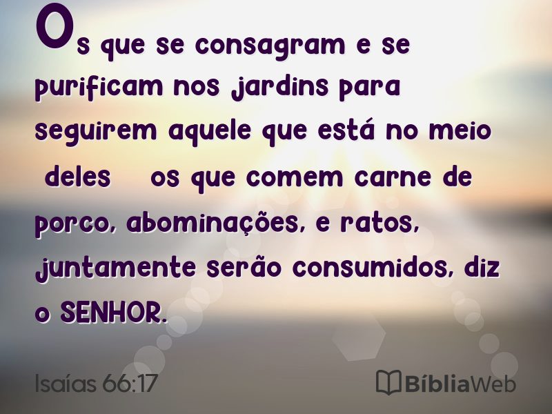 Isaías 66:17 em imagem para compartilhar