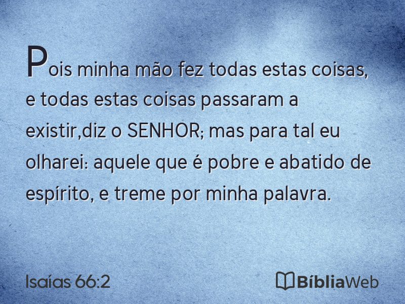Isaías 66:2 em imagem para compartilhar