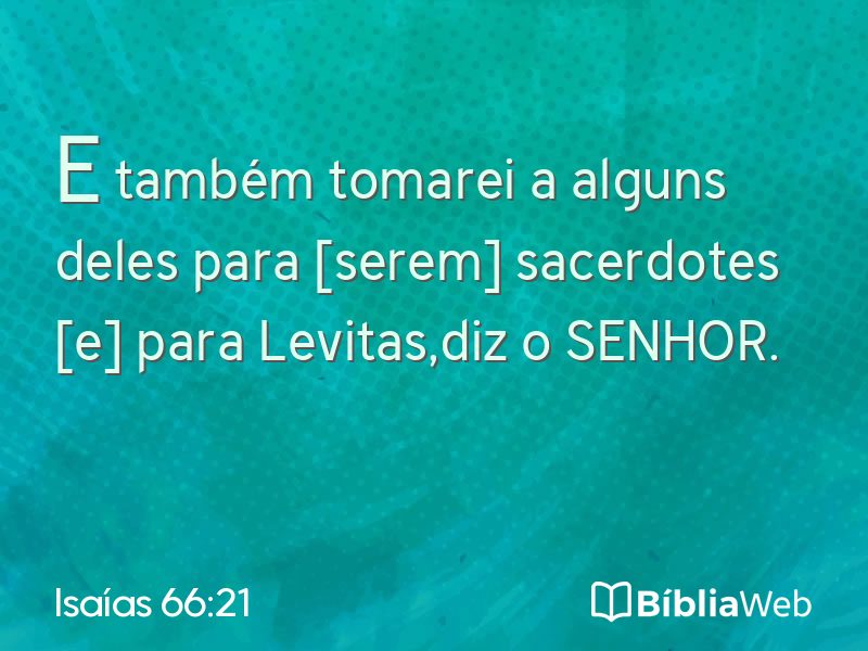Isaías 66:21 em imagem para compartilhar