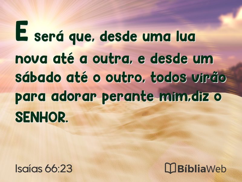 Isaías 66:23 em imagem para compartilhar