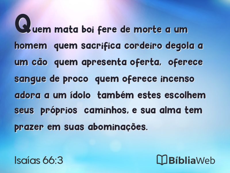 Isaías 66:3 em imagem para compartilhar