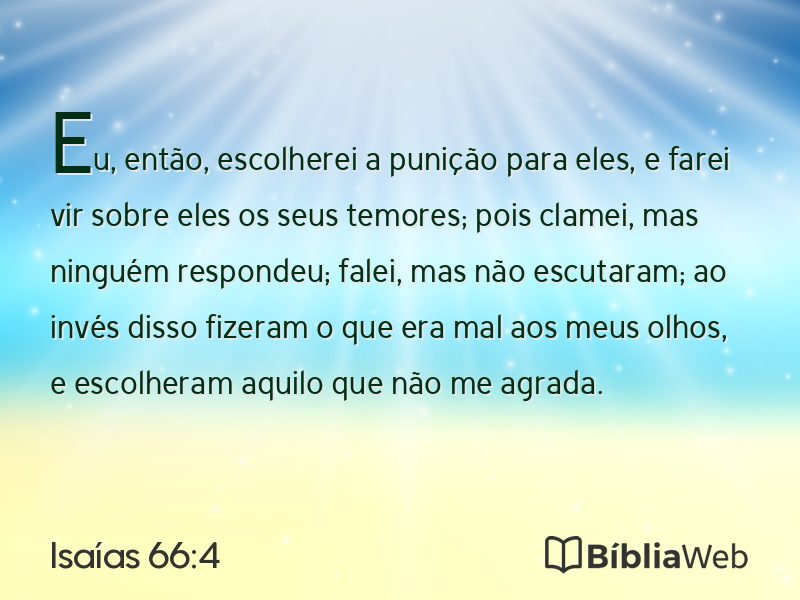 Isaías 66:4 em imagem para compartilhar