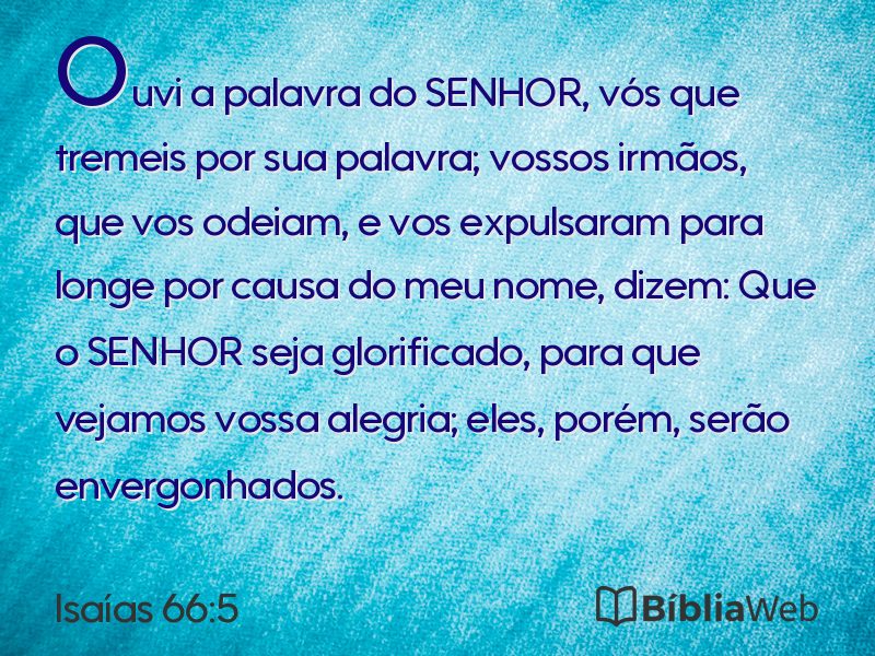 Isaías 66:5 em imagem para compartilhar