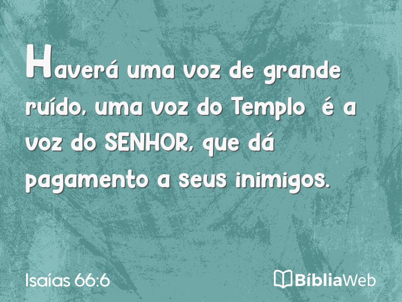 Isaías 66:6 em imagem para compartilhar