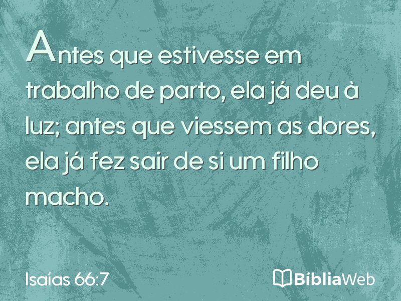 Isaías 66:7 em imagem para compartilhar