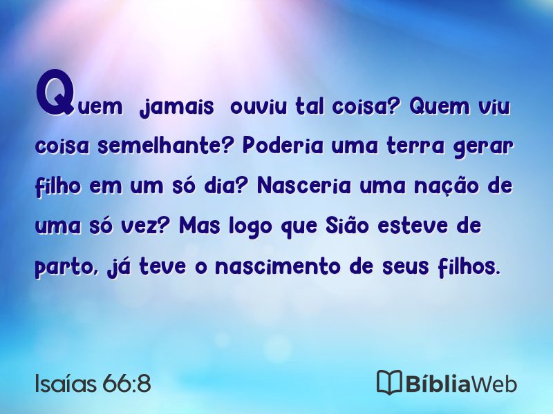 Isaías 66:8 em imagem para compartilhar