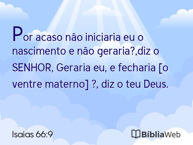 Isaías 66:9 em imagem para compartilhar