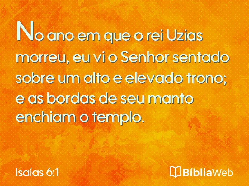 Isaías 6:1 em imagem para compartilhar