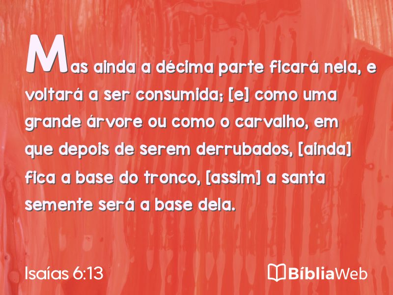 Isaías 6:13 em imagem para compartilhar