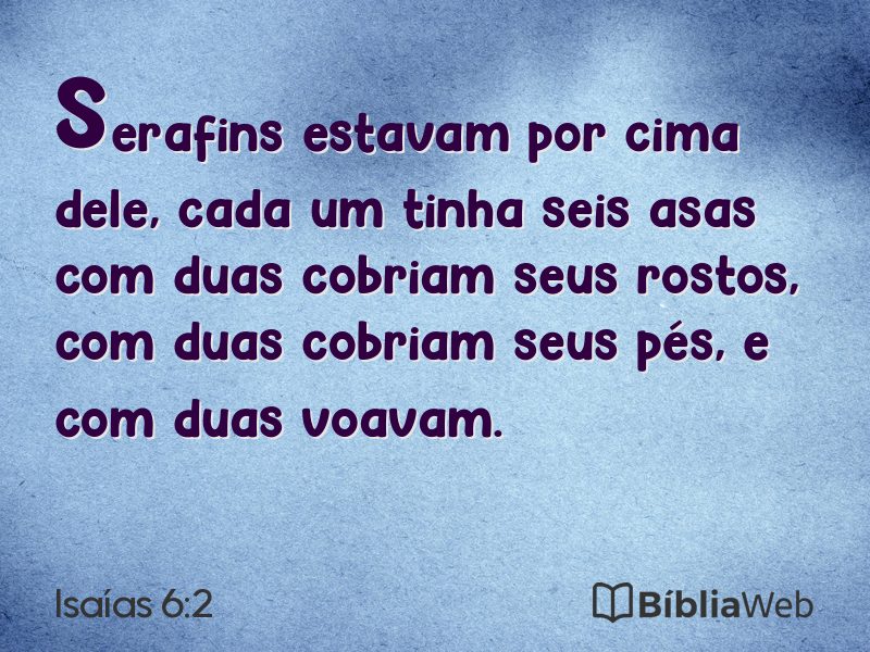 Isaías 6:2 em imagem para compartilhar