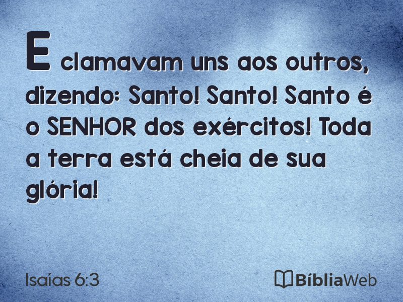 Isaías 6:3 em imagem para compartilhar